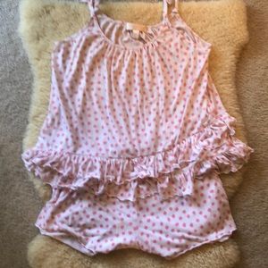 Ruffle Polka Dot Pajama Set